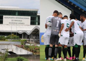 Avião do Manaus FC tem problema no retorno a capital amazonense e volta para Belém