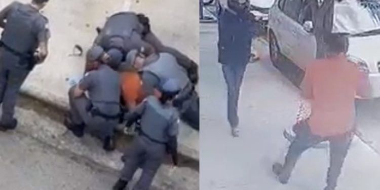 Vídeos: colegas tentam salvar PM, mas ele morre baleado por bandido
