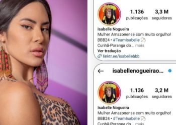 Isabelle perde seguidores no Instagram após cunhã não defender Davi