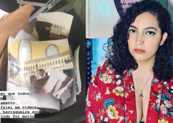 Esposa de Lucas rasga fotos com ele, faz mala e o chama de ‘Calabreso’: ‘O mundo não gira, ele capota’