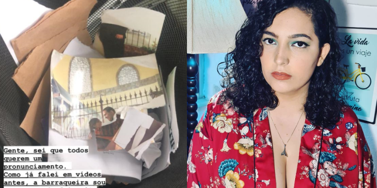 Esposa de Lucas rasga fotos com ele, faz mala e o chama de ‘Calabreso’: ‘O mundo não gira, ele capota’