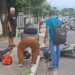 Cena forte: idosa é atropelada por moto de app na rua em Manaus