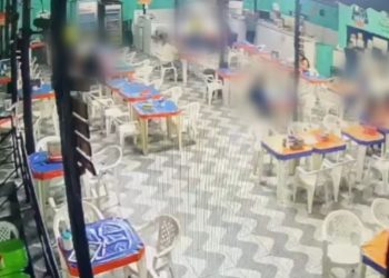 Vídeo mostra bandidagem fazendo a limpa em café da manhã na Zona Centro-Sul de Manaus; veja
