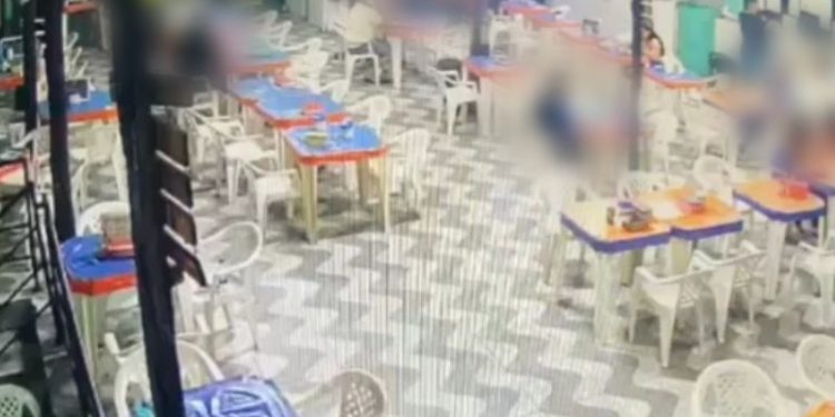 Vídeo mostra bandidagem fazendo a limpa em café da manhã na Zona Centro-Sul de Manaus; veja
