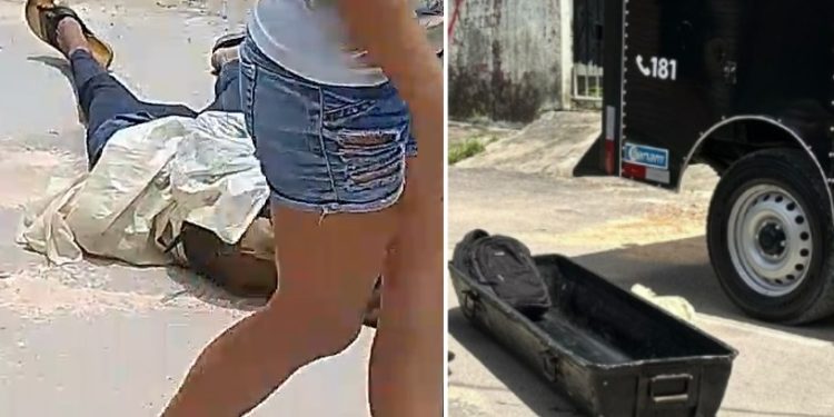 Vídeo forte: homem é executado no meio da rua no bairro Cidade de Deus