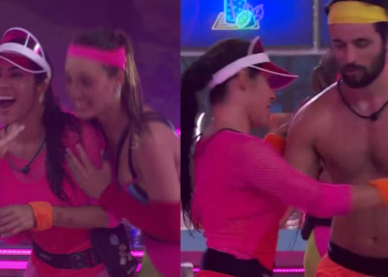 Isabelle se anima em festa e dispara: ‘Vou dar um beijo na tua boca’