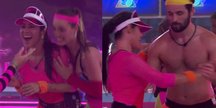 Isabelle se anima em festa e dispara: ‘Vou dar um beijo na tua boca’