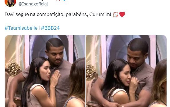 Isabelle e equipe são tachadas de ‘falsas’ por comemorar volta de Davi no Paredão