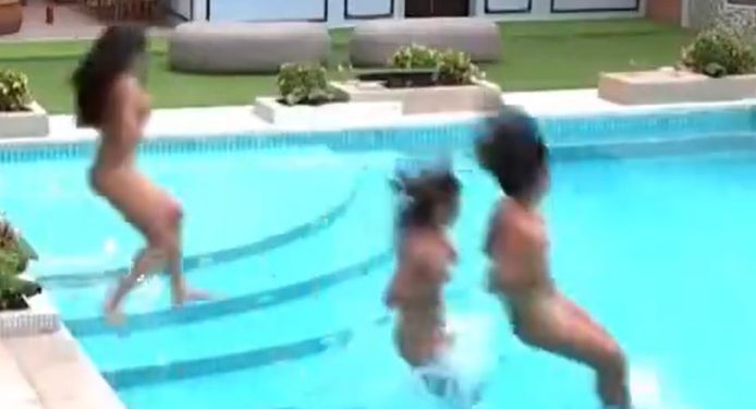 Urgente: Isabelle pula sem roupa na piscina e internautas criticam: ‘desisto’