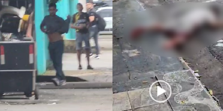 Vídeo: Homem é todo ticado com pé de cabra em frente ao bar 5 Estrelas, Centro de Manaus