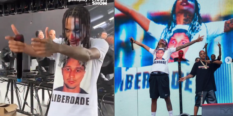 Vídeo: Oruam, filho do traficante Marcinho VP faz show no Lollapalooza e pede liberdade do pai