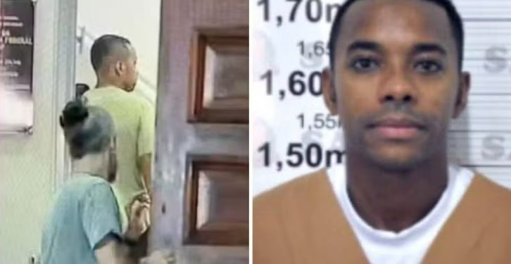 Vaza primeira foto de Robinho preso após condenação no STJ