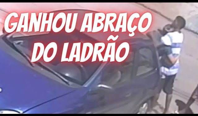 Mulher ganha abraço e aperto de mão de homens que iam roubar seu caro. Veja o vídeo!