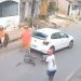 Vídeo: motora e ciclista brigam de terçado para ver quem é o macho alfa da rua