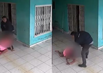 Vídeo: SSP procura homem que aparece chutando cabeça da ex no sítio