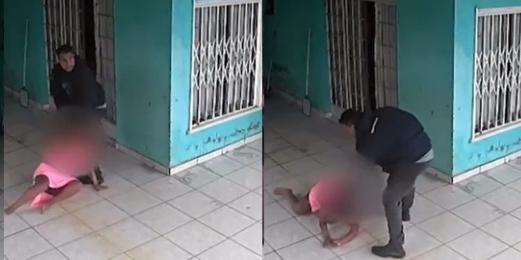 Vídeo: SSP procura homem que aparece chutando cabeça da ex no sítio