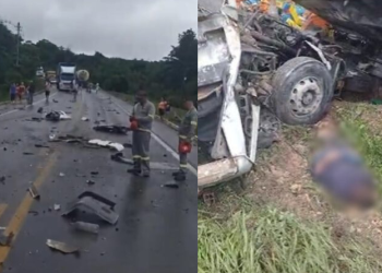 Vídeos: Grave acidente com ônibus escolar e outros veículos na BR-174 deixa feridos e cenário de caos