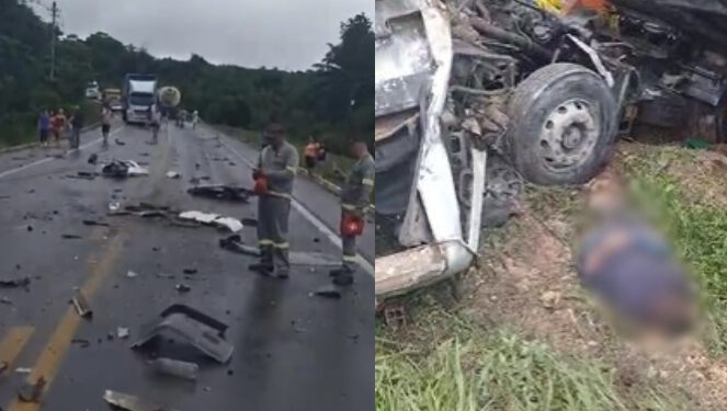 Vídeos: Grave acidente com ônibus escolar e outros veículos na BR-174 deixa feridos e cenário de caos