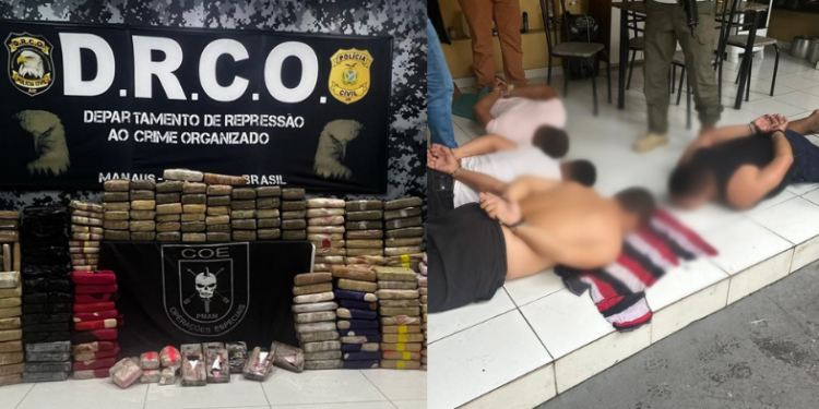 Cinco colombianos e um amazonense são presos com 300 kg de droga em condomínio de Manaus