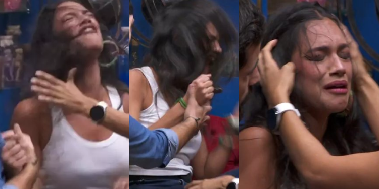 Vídeo: Alane surta, soca o próprio rosto, diz que é uma ‘vergonha’ e Tadeu precisa intervir