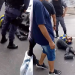 Vídeos: Suspeito de arrastão no Centro de Manaus são derrubados de moto por motorista
