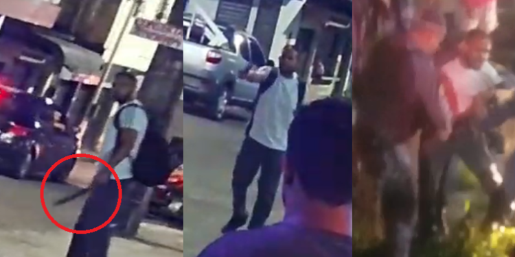 Vídeo: Droga estragada? Homem pega terçado e estilete e ameaça pessoas em Manaus