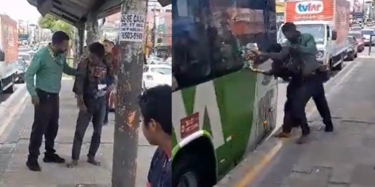 Motora agride homem que jogou pedra no busão em Manaus, mas Via Verde reprova reação
