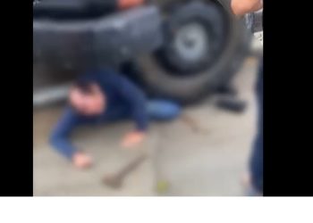 Vídeo: motorista que ficou embaixo da roda do caminhão em Manaus pulou da cabine 