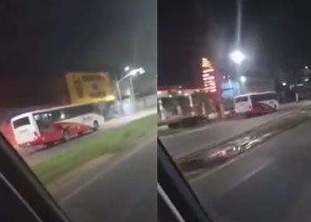 Trânsito de milhões! Ônibus aparece trafegando na contramão em plena Torquato Tapajós; veja