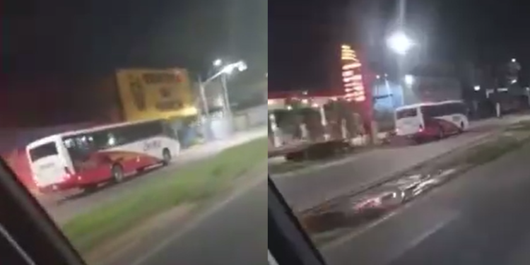 Trânsito de milhões! Ônibus aparece trafegando na contramão em plena Torquato Tapajós; veja