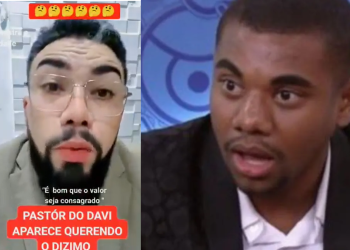 Pastor de Davi cobra dízimo e diz que baiano vai ter que dar 10% do valor do prêmio à igreja