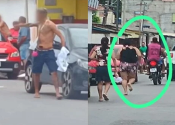 Vídeo: Discussão por causa do banheiro de casa faz parentes saírem na porrada e facada em Manaus