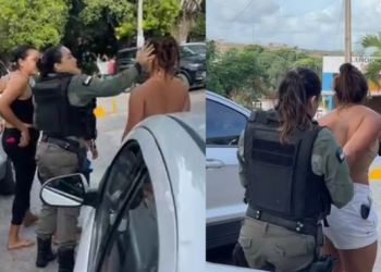 Vídeo: Mãe quebra braço da filha de 11 anos e policial mete o tapão nela antes de prender