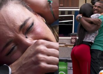 Enquanto Beatriz chora desesperadamente ao ser eliminada, Davi e Isabelle comemoram na cozinha: 'os finalistas'