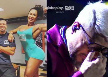 Belo cai em lágrimas no palco após fim do casamento com Gracyanne