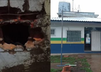 Detentos são 'pegos no pulo' fazendo buraco para fugir de delegacia no AM