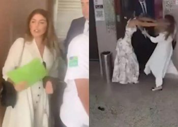 "Prostitut4 do Senado", diz ex-mulher de senador enquanto batia na atual - vídeo