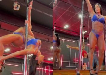 Gracyanne Barbosa publica vídeo em pole dance e tenta chamar atenção de Belo colocando a música dele