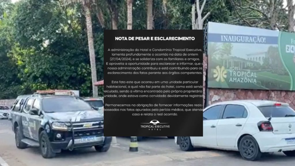 Administração do Tropical Hotel dá detalhes sobre caso de hospede que foi encontrada morta dentro da banheira