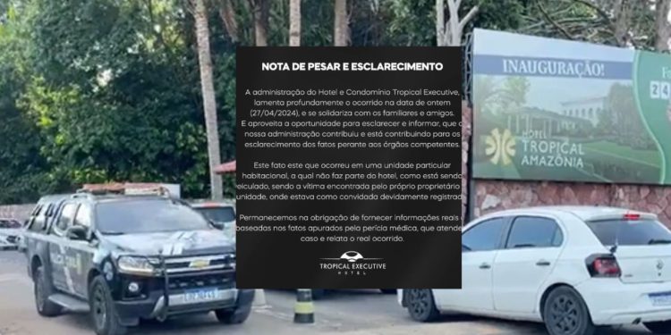 Administração do Tropical Hotel dá detalhes sobre caso de hospede que foi encontrada morta dentro da banheira