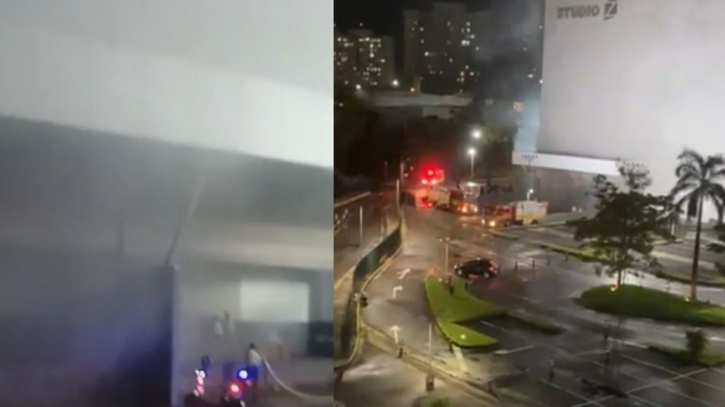 Vídeos: Bombeiros combatem incêndio dentro do Shopping Ponta Negra