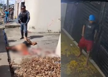 Velho conhecido da polícia chora pedindo ajuda após receber punição da população