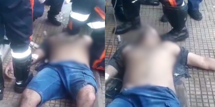 Vídeo: Samu tenta reanimar homem que caiu no Centro de Manaus clamando por socorro