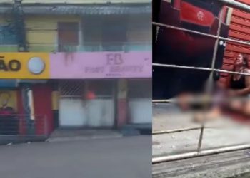 Vídeos mostram bar onde homem morreu a tiros em chamas na zona leste de Manaus