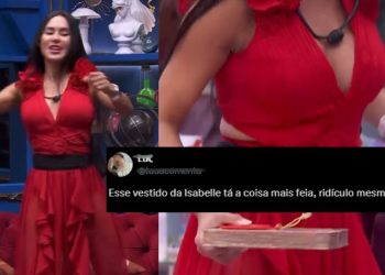 Fãs de Isabelle criticam vestido dado pela produção para a final: "tá a coisa mais feia"
