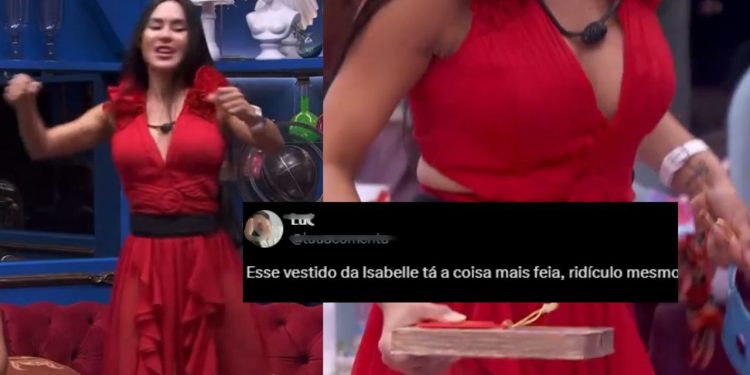 Fãs de Isabelle criticam vestido dado pela produção para a final: "tá a coisa mais feia"
