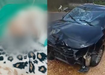 Vídeo: acidente entre moto e carro deixa homem entre a vida e a morte no Amazonas