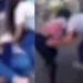 Vídeo: projeto de blindadas brigam na porta da escola em Manaus