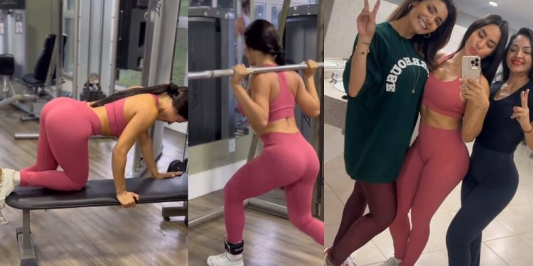 Vídeo: Isabelle levanta popozão e ensina fórmula da beleza na academia: ‘amo’ 
