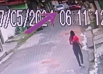 Vídeo: jovem percebe que vai ser assaltada e se esconde na rua no Lírio do Vale